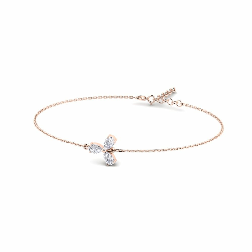 Pear Flower Diamond Bracelet