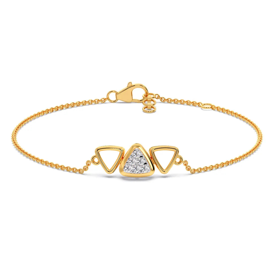 Triangle Story Diamond Chain Bracelet