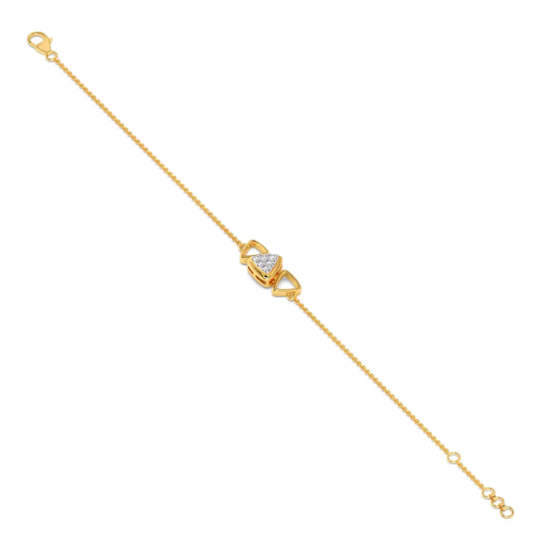 Triangle Story Diamond Chain Bracelet