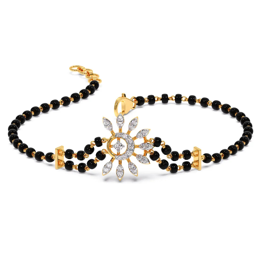 Dream wheel Diamond Mangalsutra Bracelet