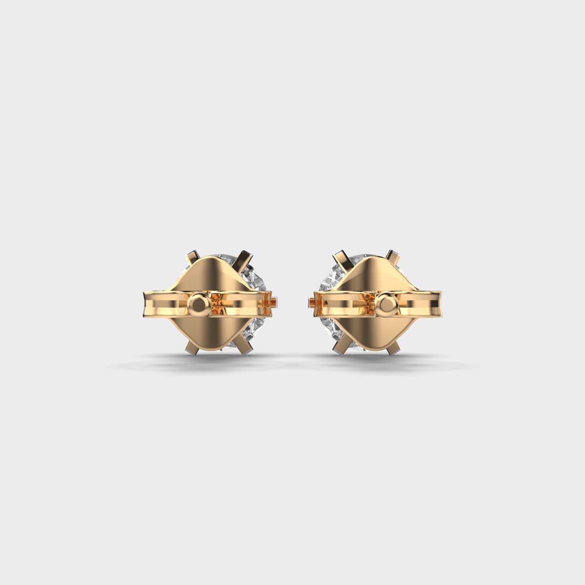 14k Prong Setting Round Diamond Studs