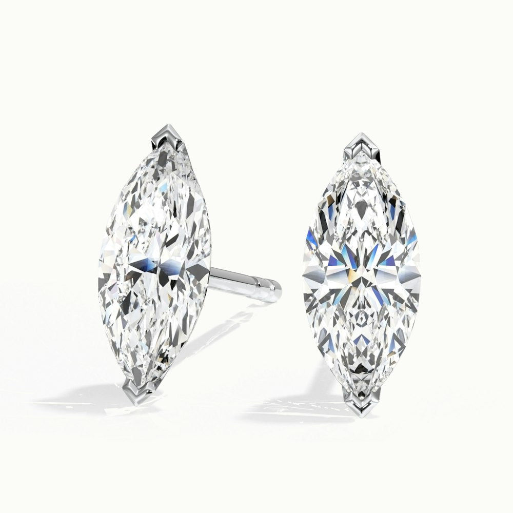 14k Gold Diamond Cluster Earrings