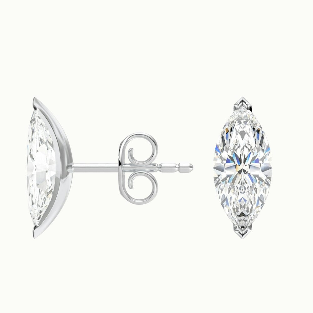 14k Gold Diamond Cluster Earrings