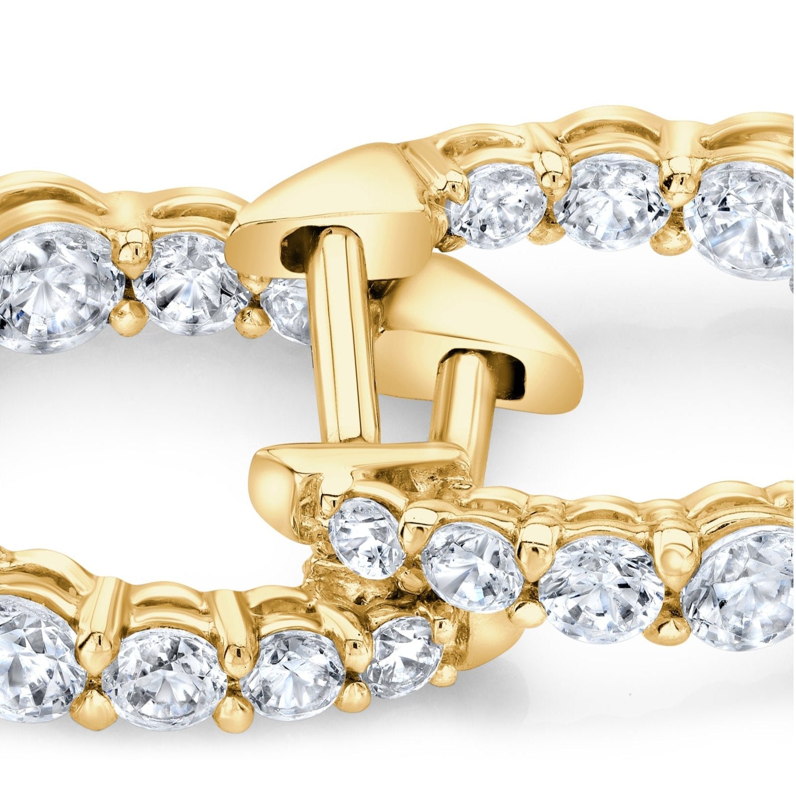14k Diamond Spiked Star Hoop Charm
