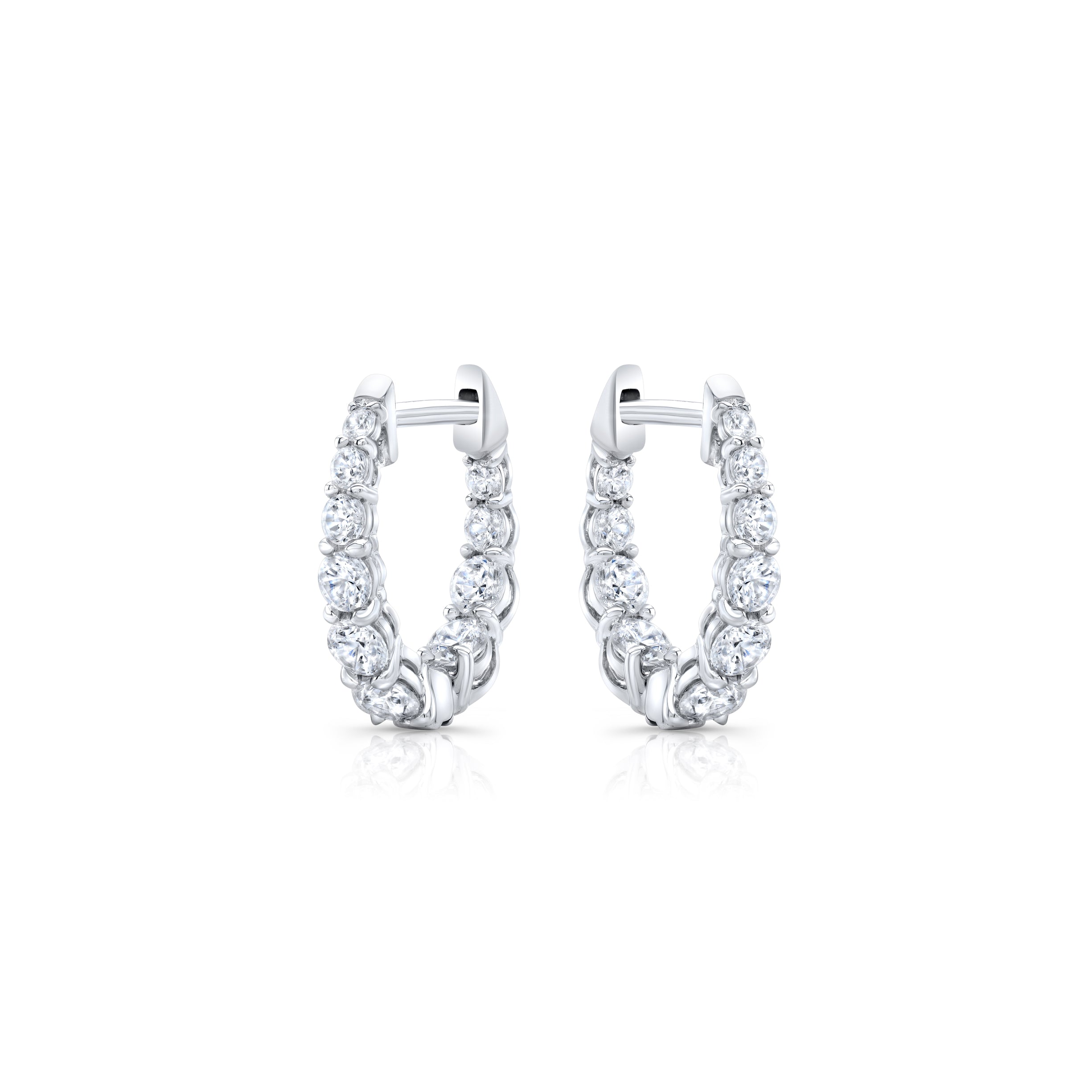 14k Diamond Spiked Star Hoop Charm