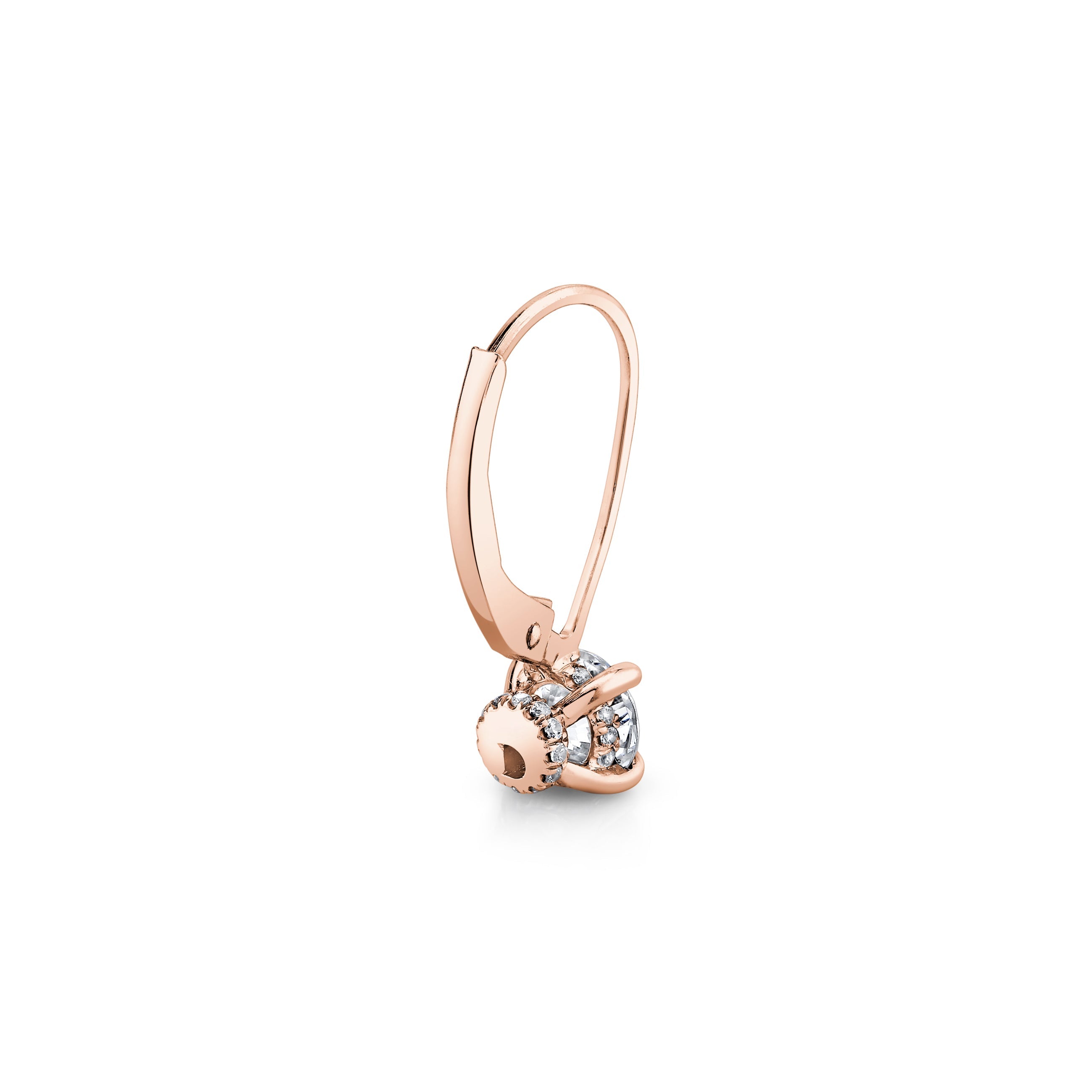 14k Solid Bar Hoop Charm