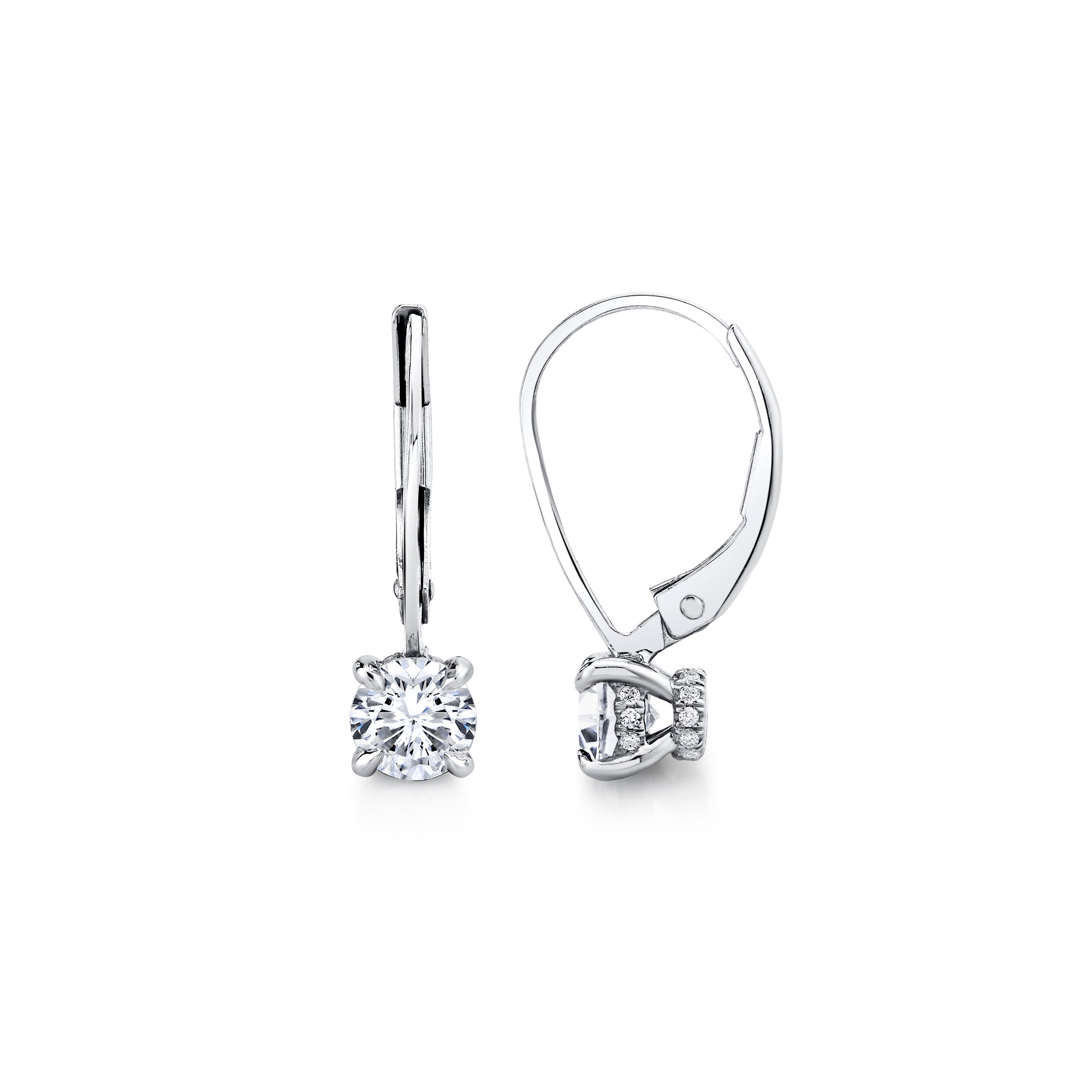 14k Solid Bar Hoop Charm