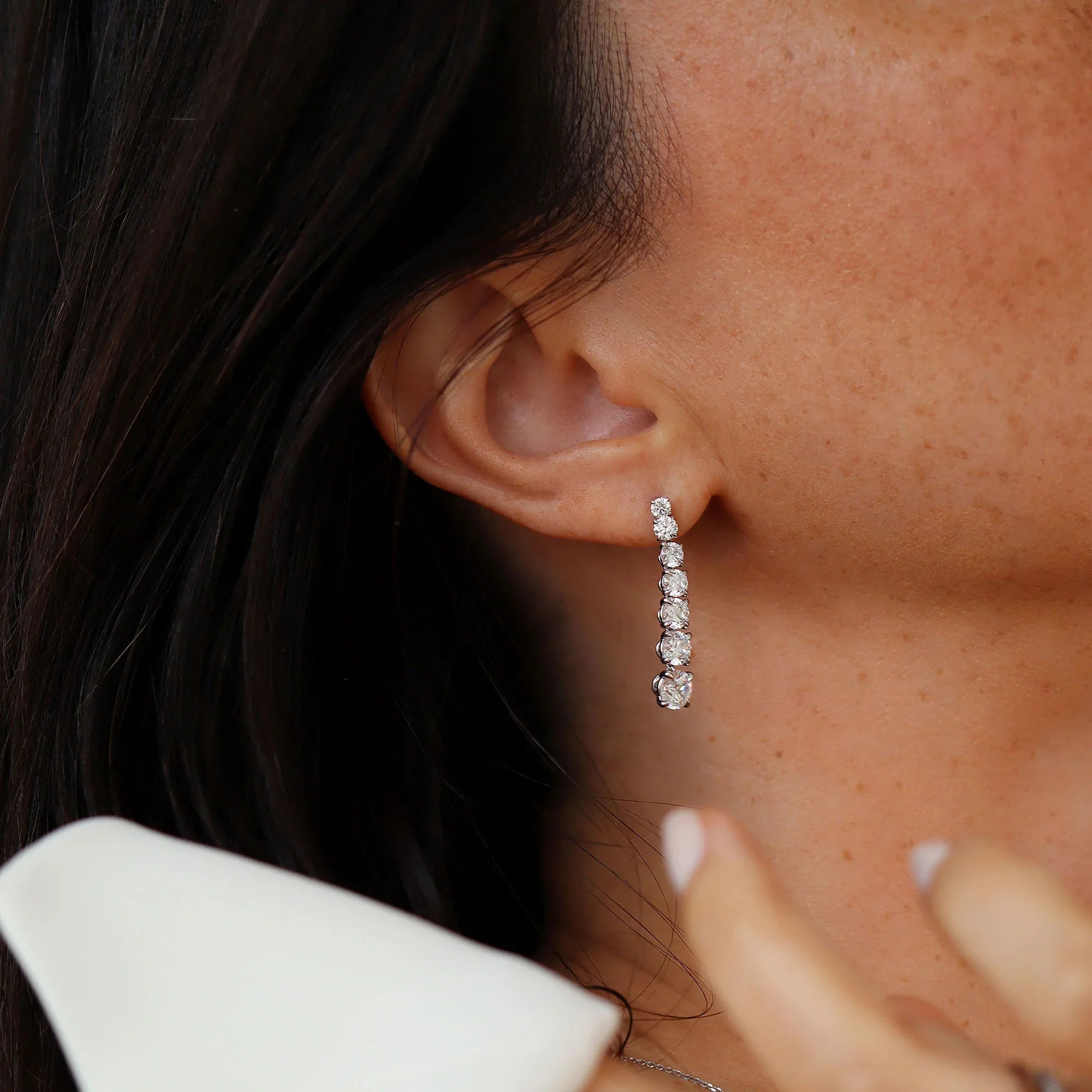 14k Solid Crescent Hoop Charm