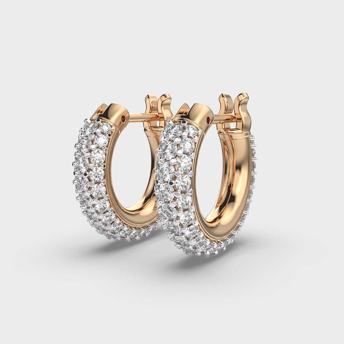 Diamond Studded Hoops