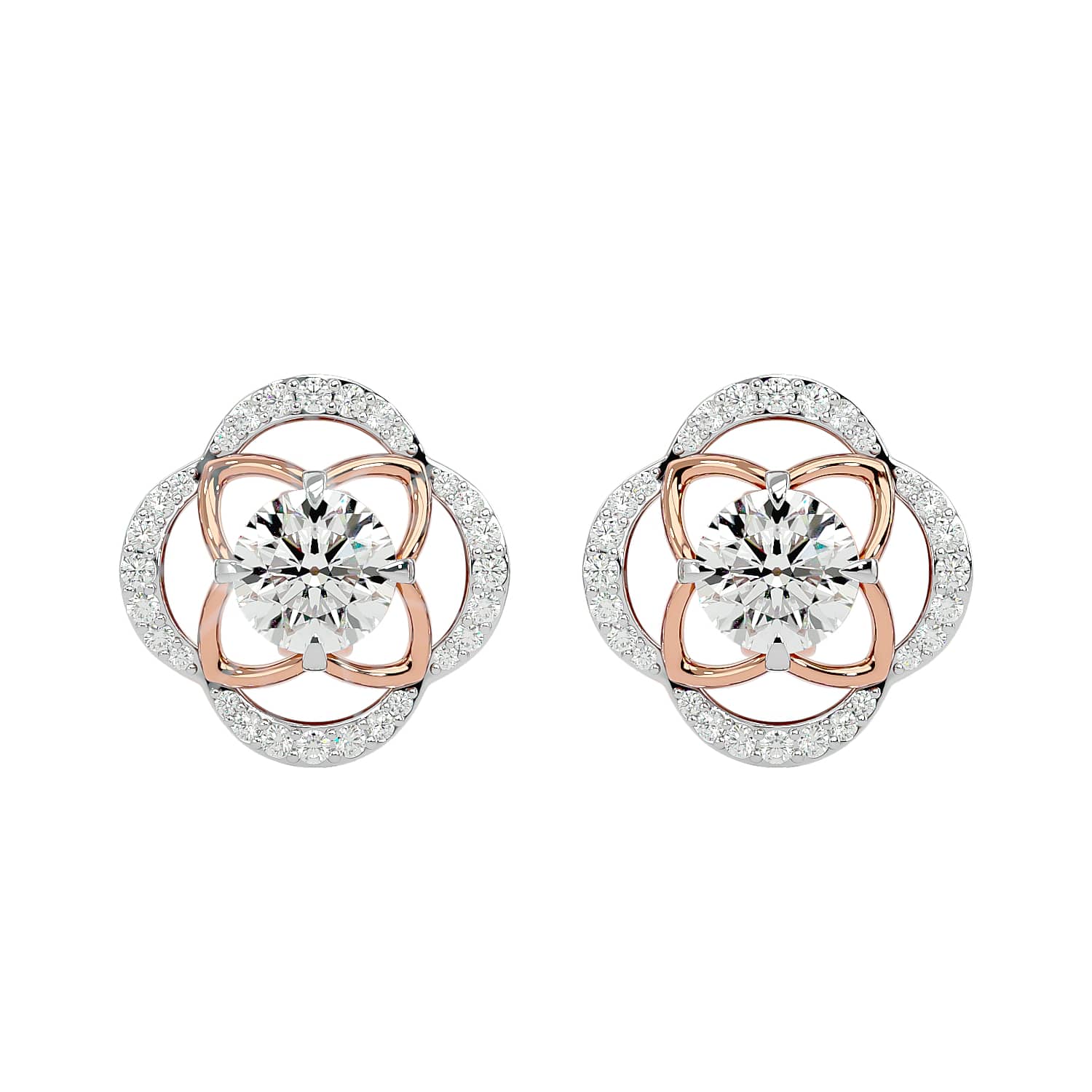 Blossom Diamond Stud Earrings