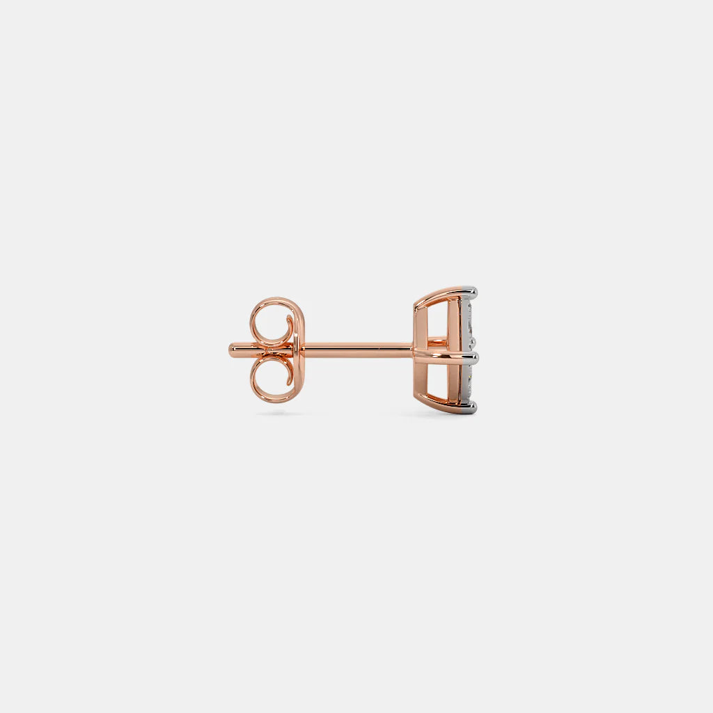 14k Gold Mini Trio Diamond Stud Earrings