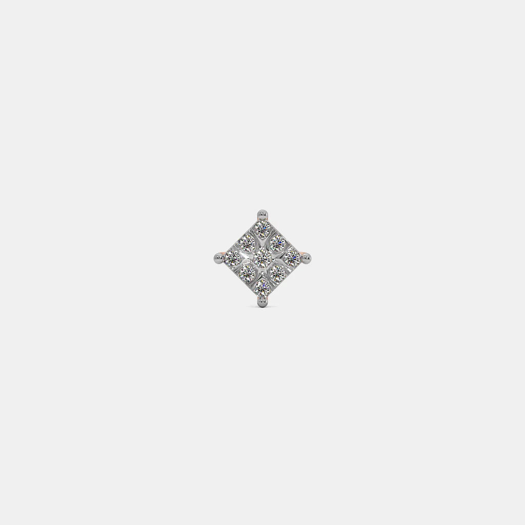14k Gold Mini Trio Diamond Stud Earrings