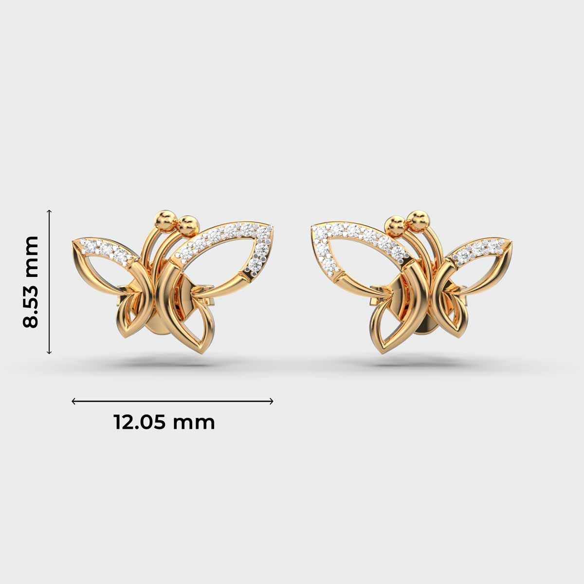 Butterflies Diamond Earring