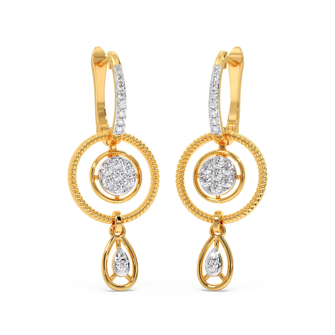 Dream Catchers Diamond Dangle Earrings