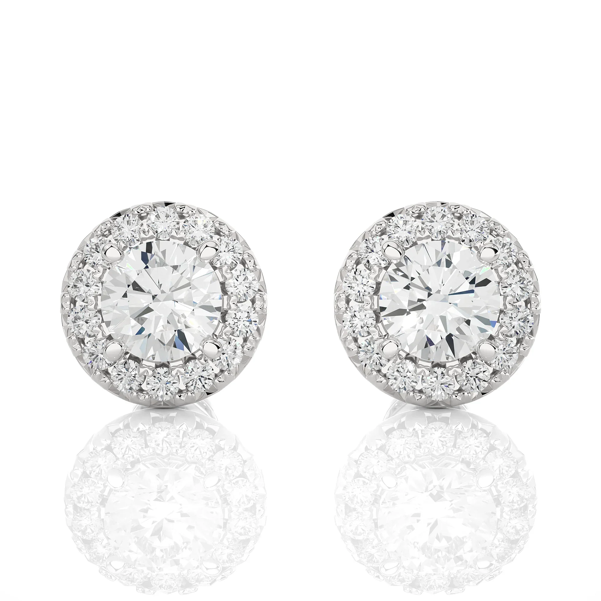14k Gold Starburst Diamond Earrings