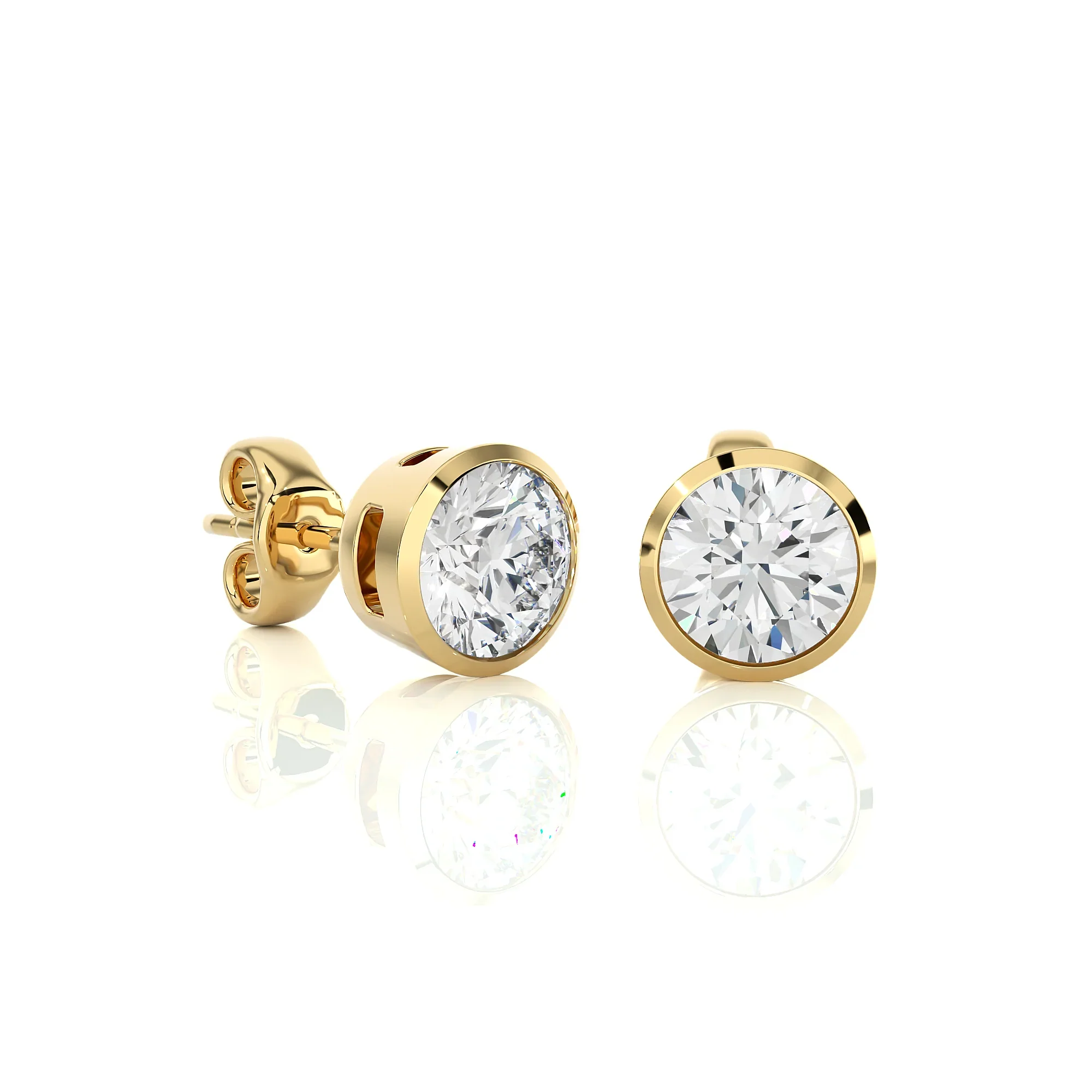 14k Mini Marquise Diamond Studs