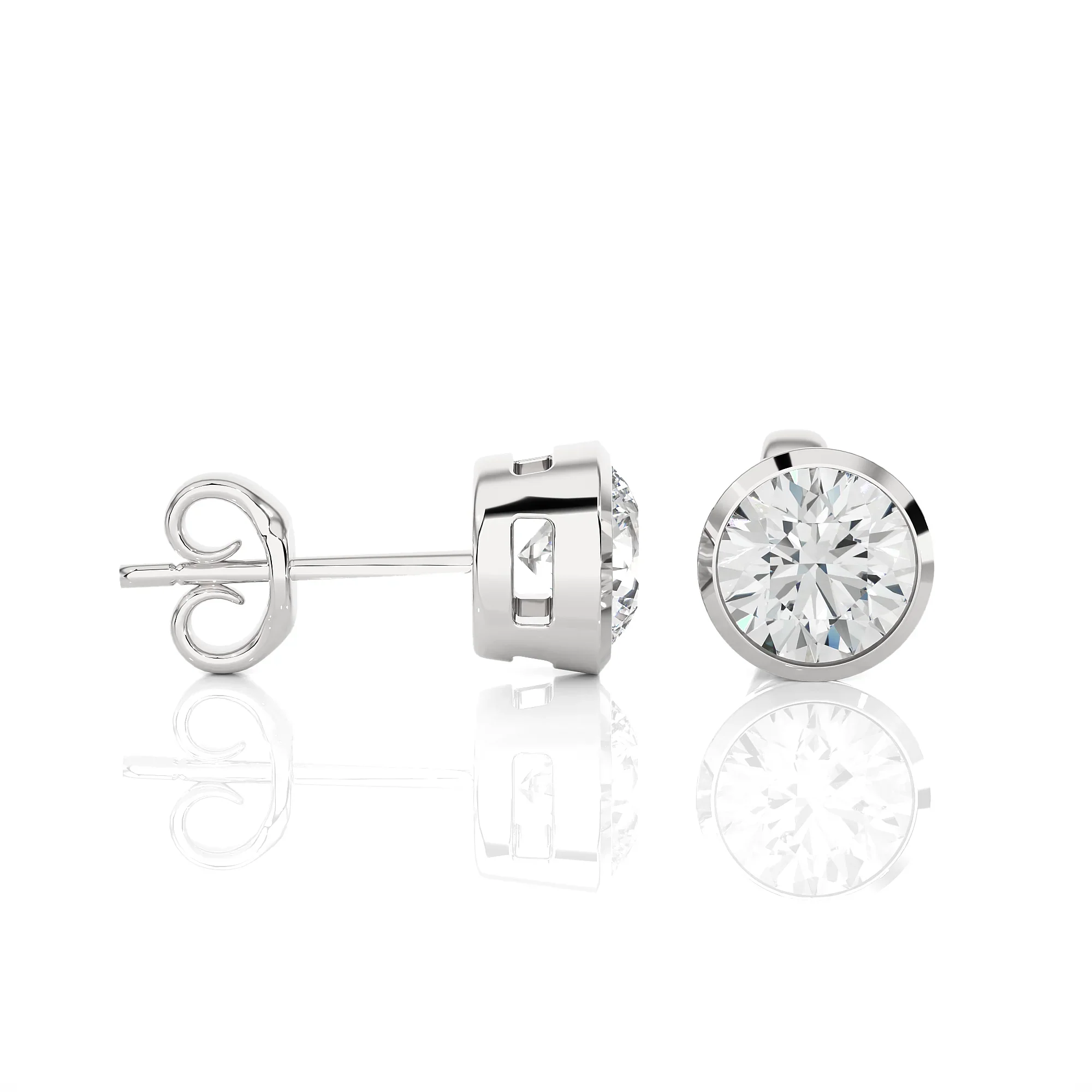 14k Mini Marquise Diamond Studs