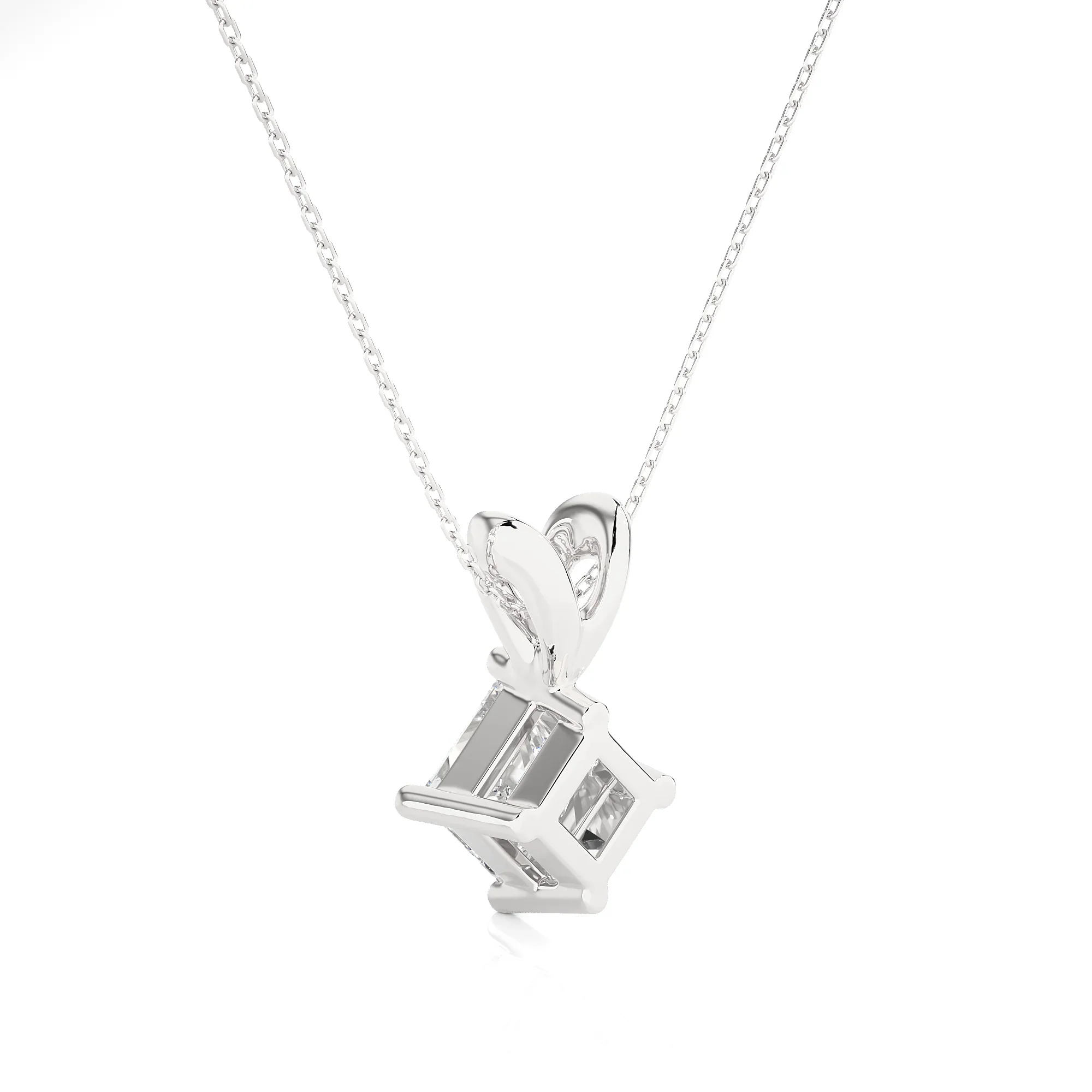 0.50 Carat Princess Cut Diamond Pendant.