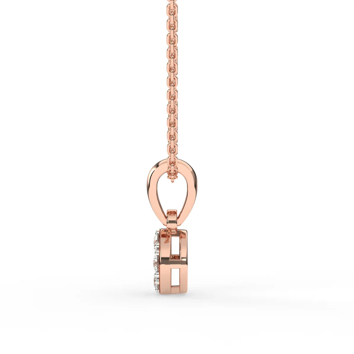 Round Cluster Diamond Pendant