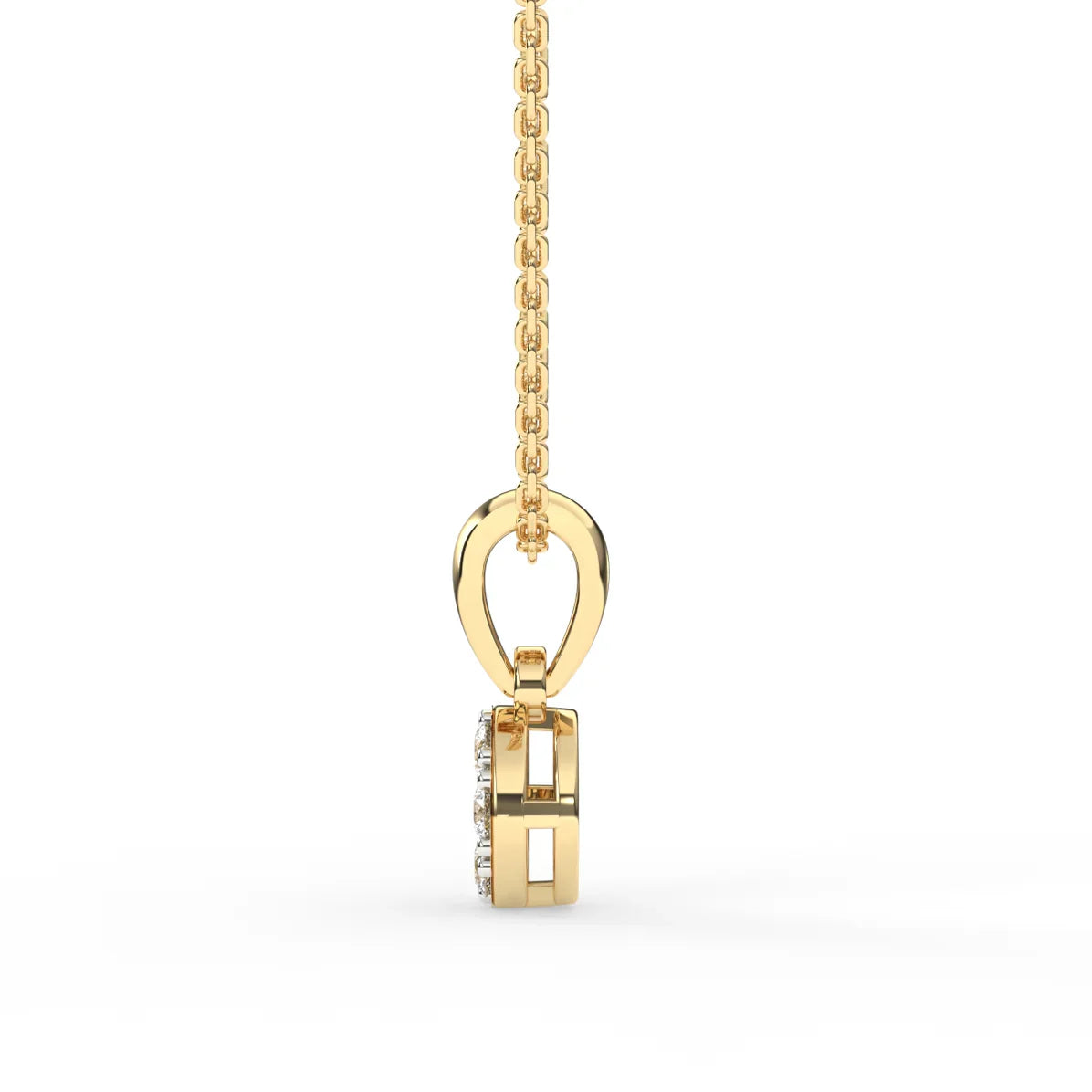 Round Cluster Diamond Pendant