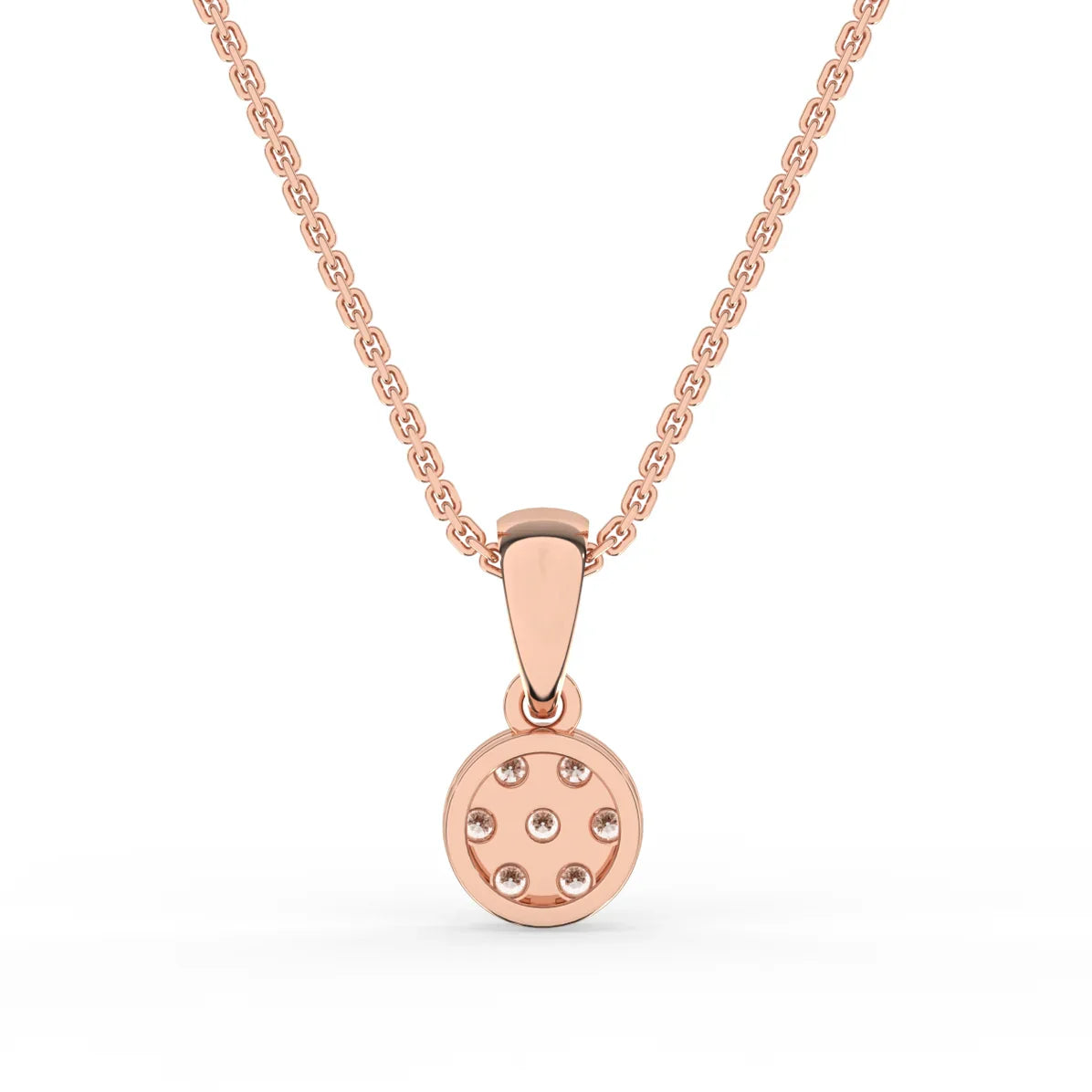 Round Cluster Diamond Pendant