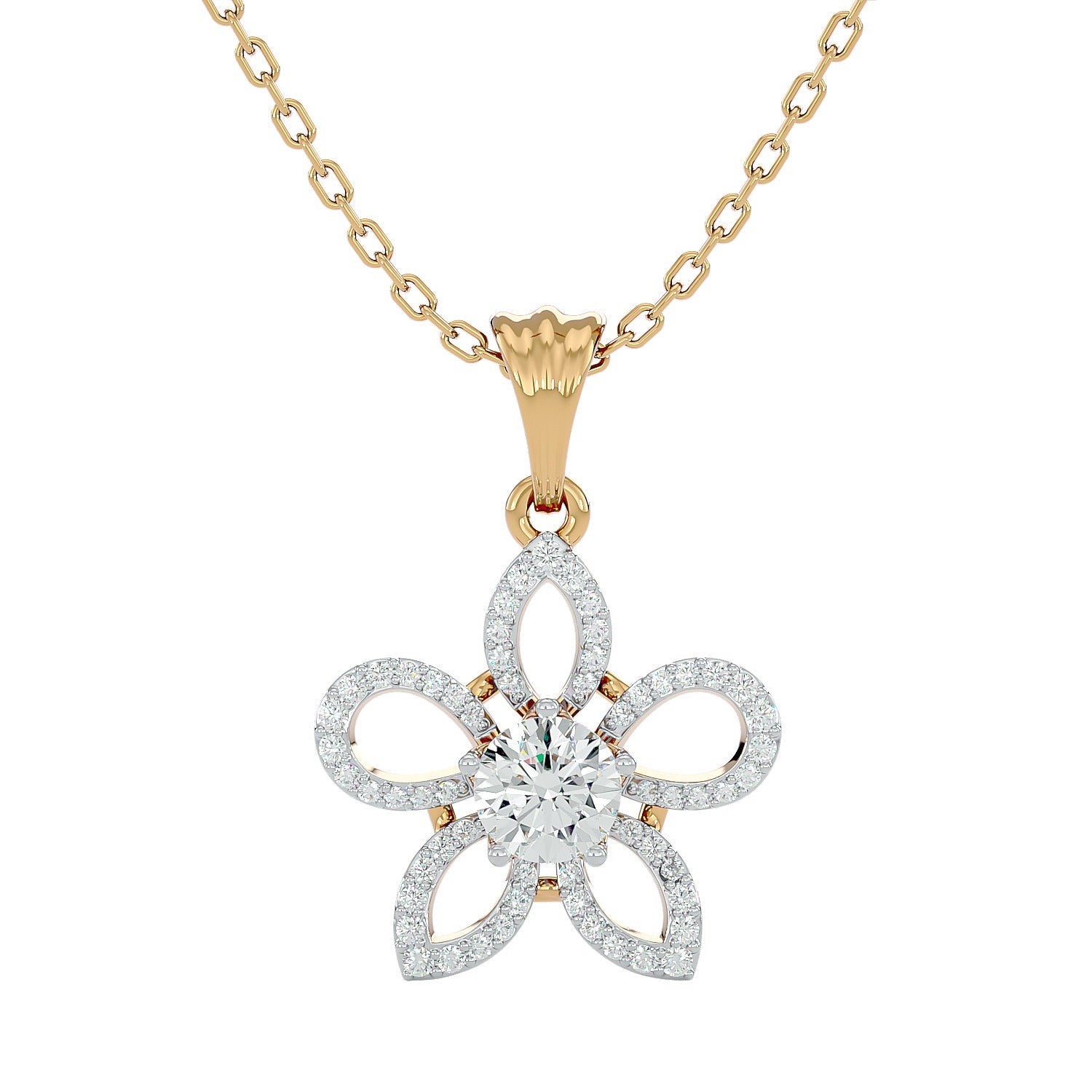 Floral Diamond Pendant