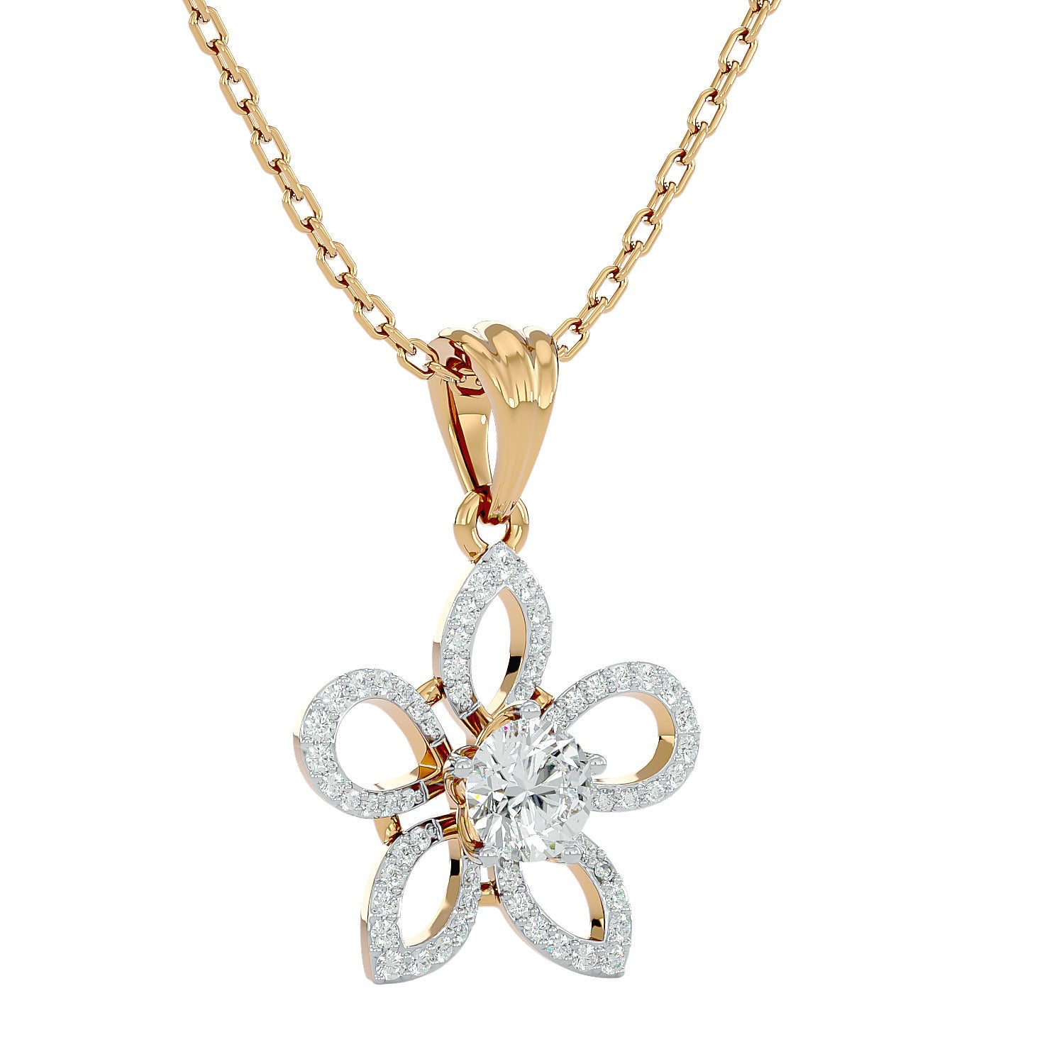 Floral Diamond Pendant