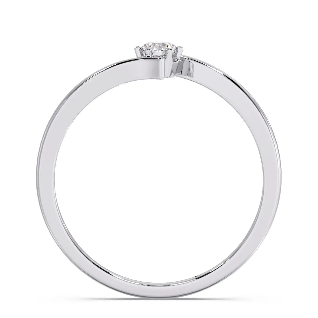 Milani White gold Solitaire Ring