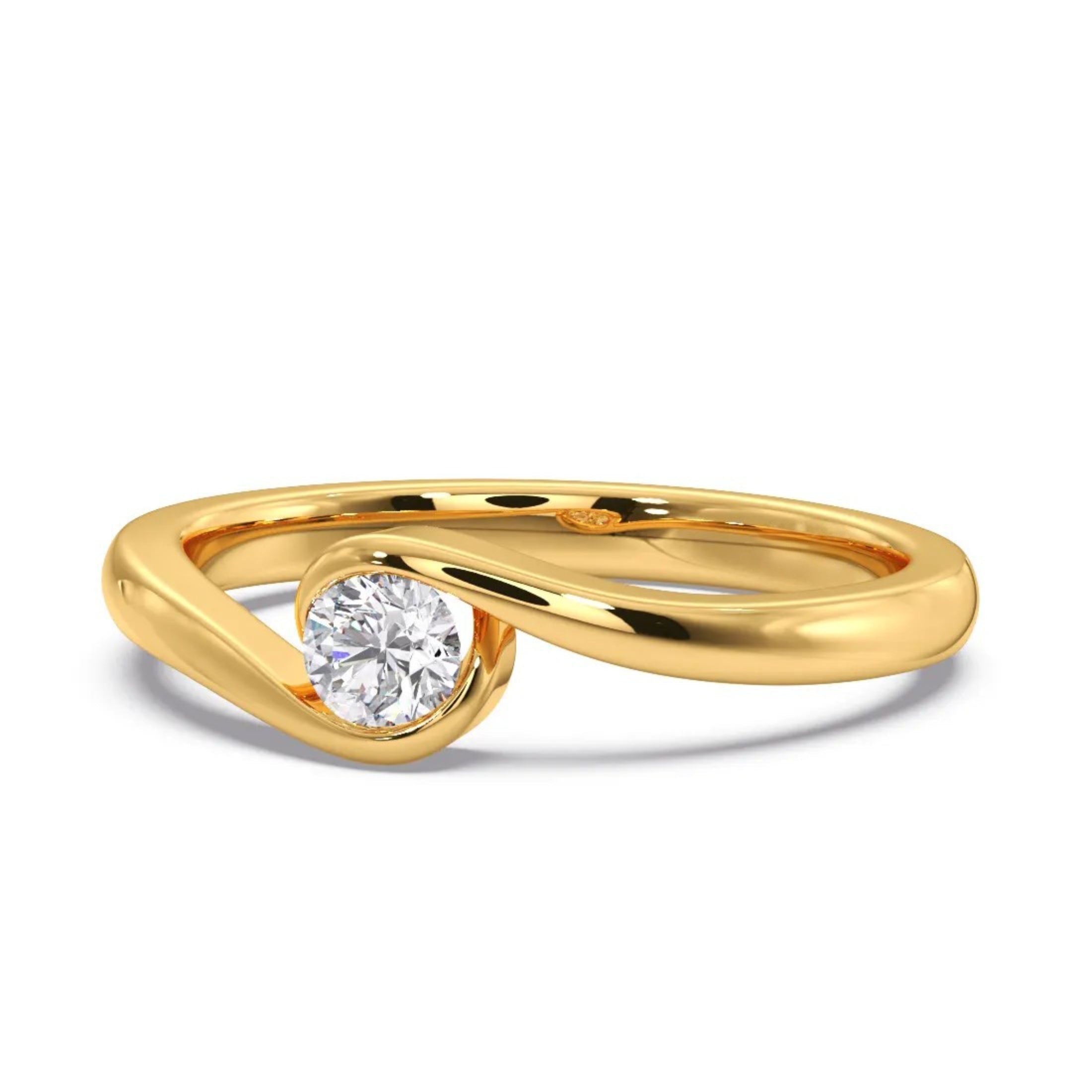 Aakruti Solitaire Diamond Ring