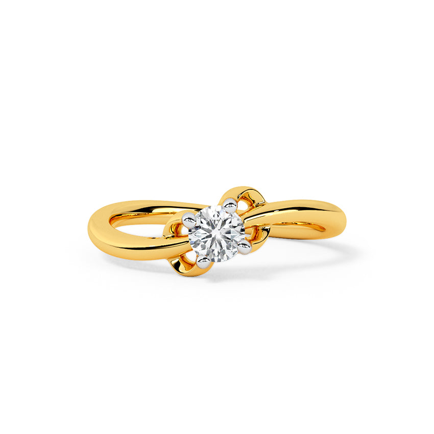 Shimmering Swirls Diamond Ring