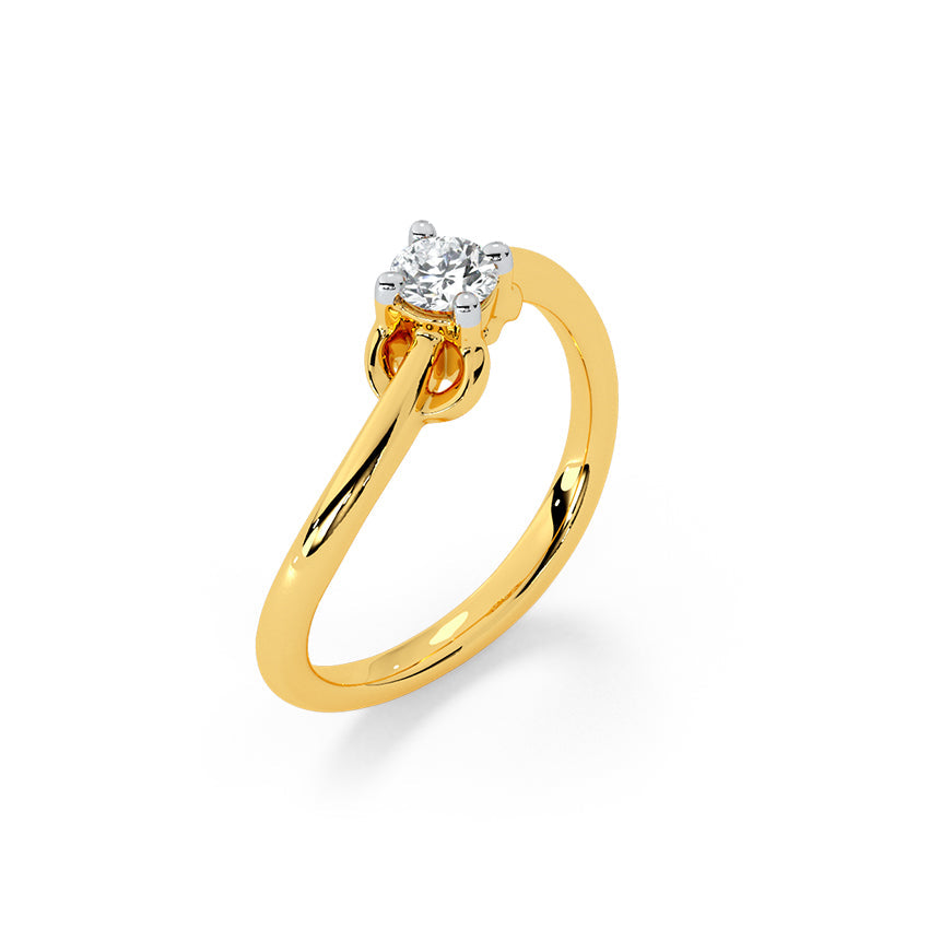 Shimmering Swirls Diamond Ring