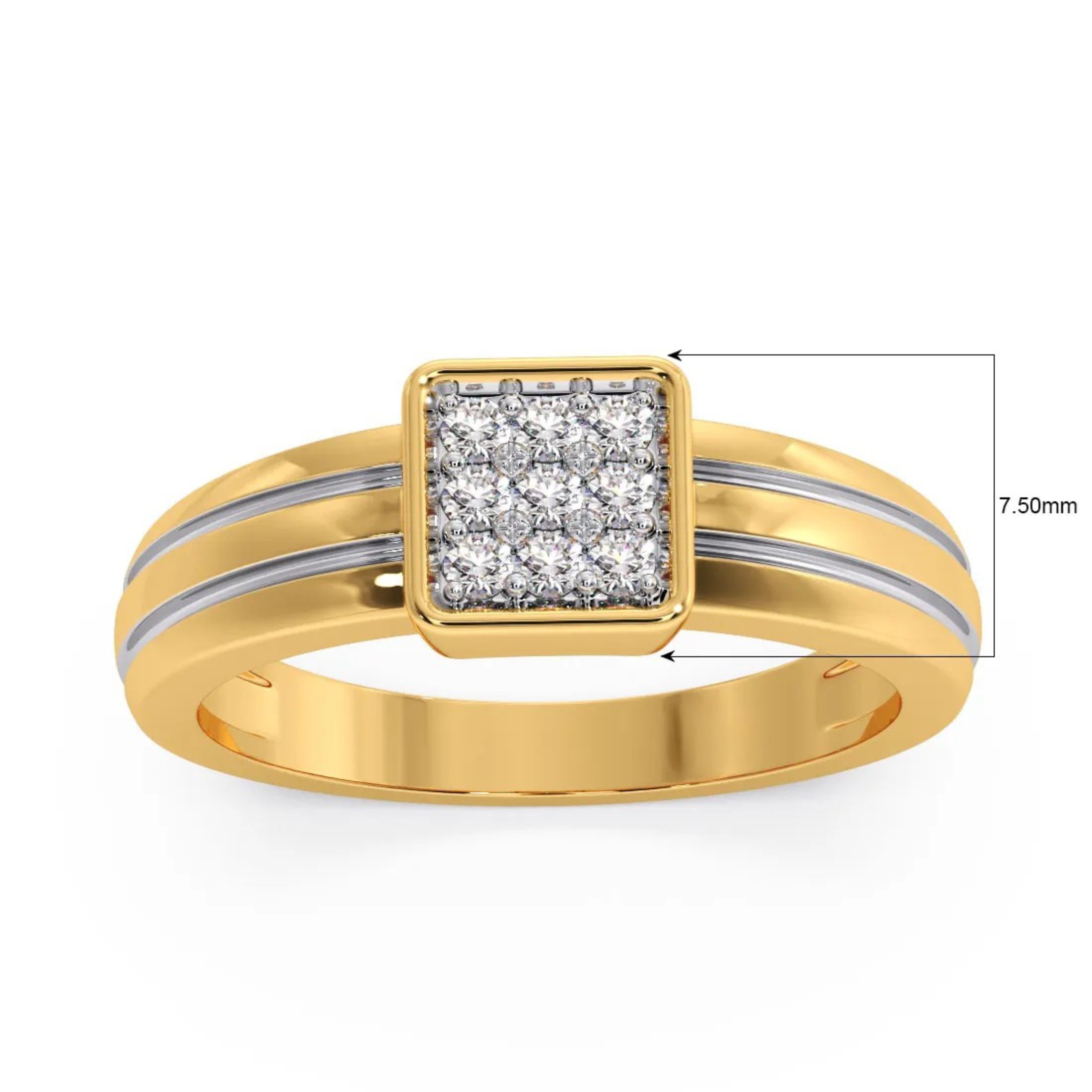 Briks Diamond Men's Ring