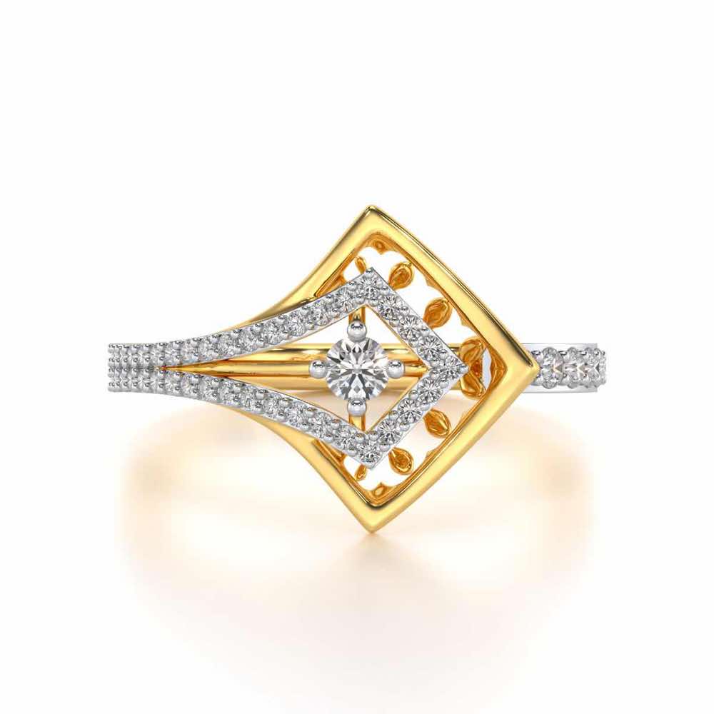 Arrow Halo Diamond Ring