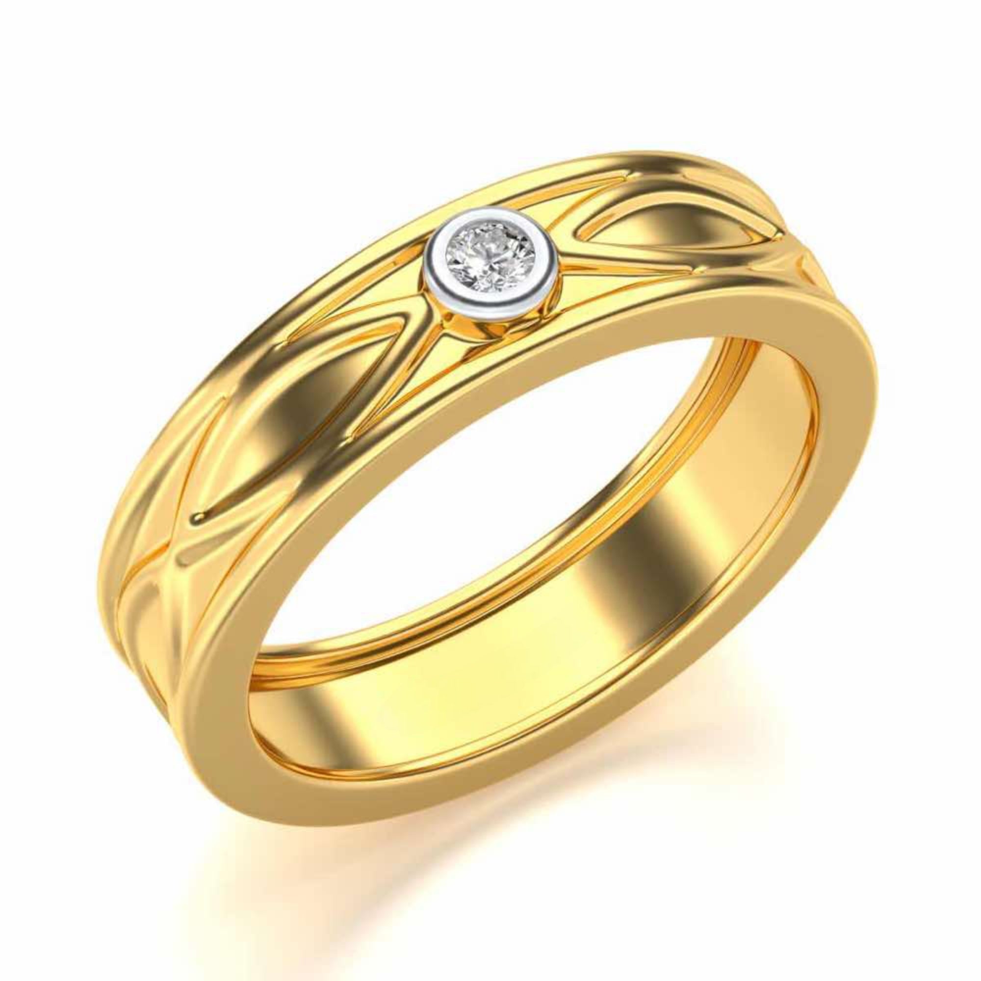 Classic Wave Diamond Band Ring