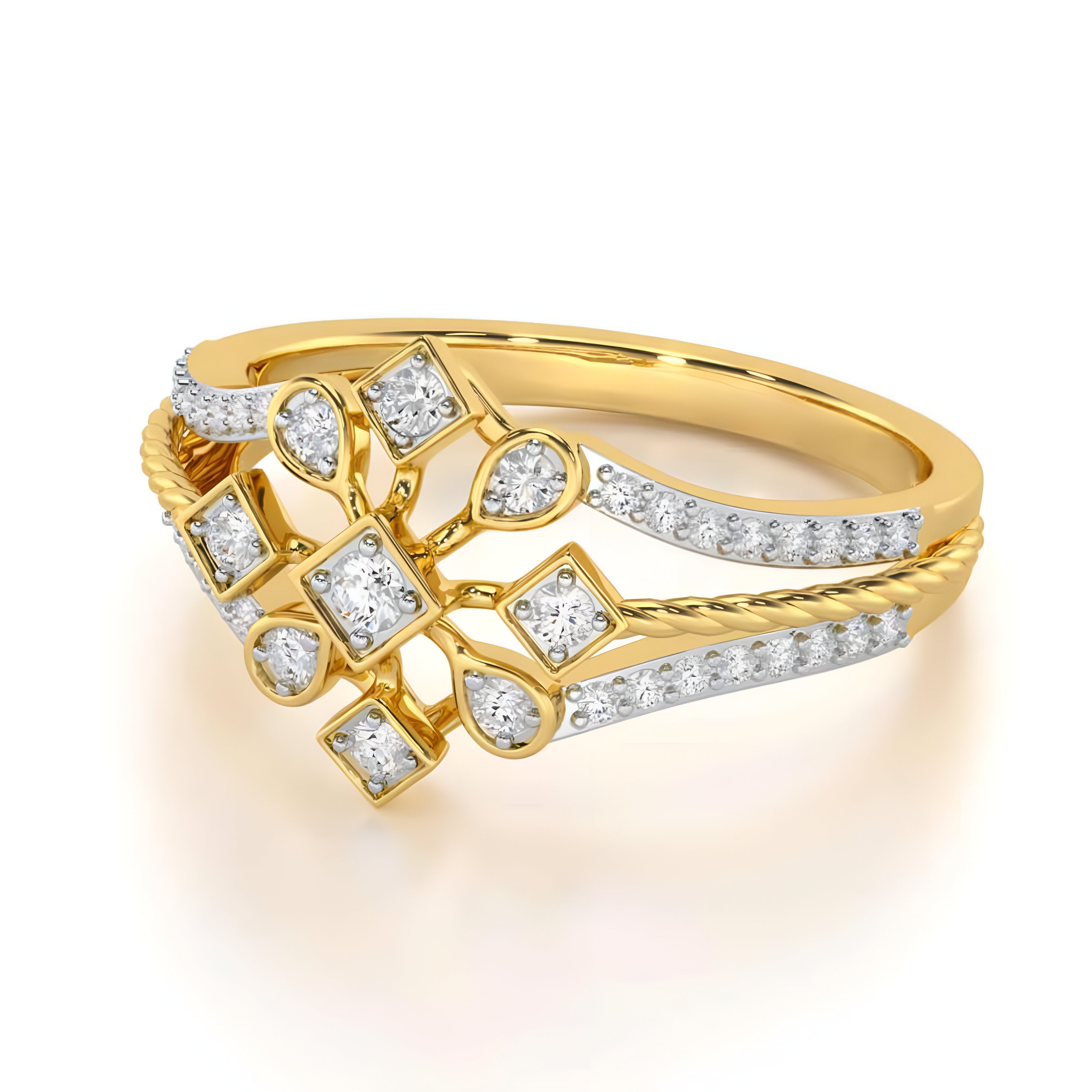 Blessed Floral Shine Diamond Ring