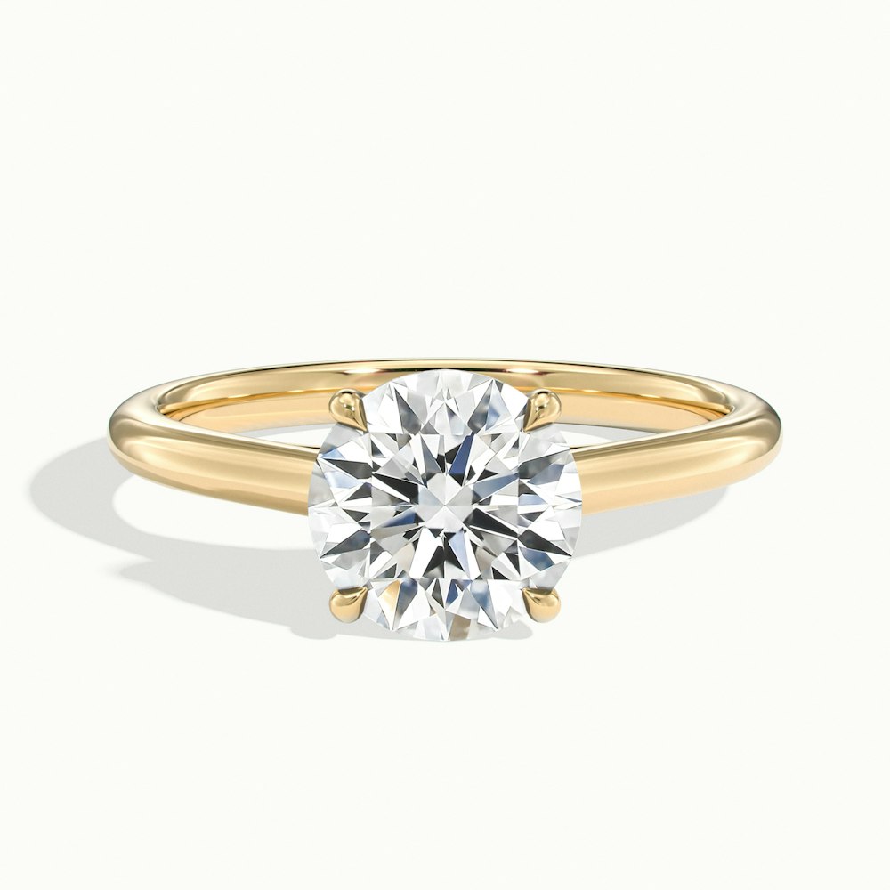 Round Temple Engagement Ring (Round)