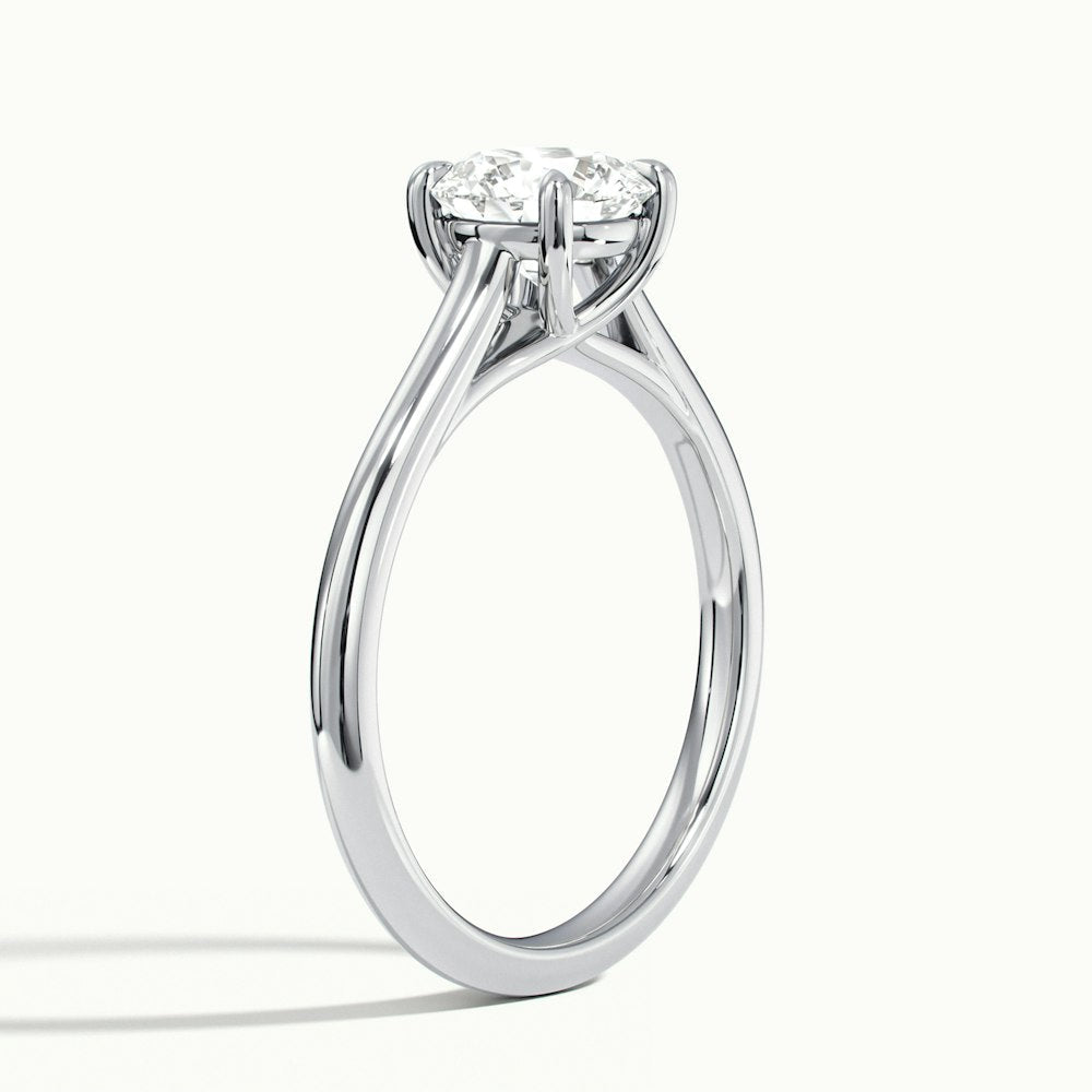 Round Temple Engagement Ring (Round)