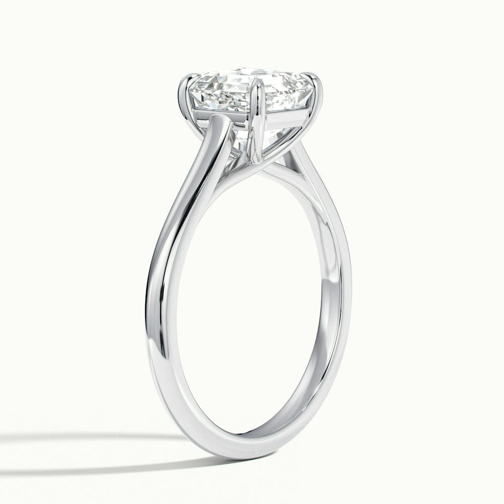 Asscher Cut Temple Engagement Ring