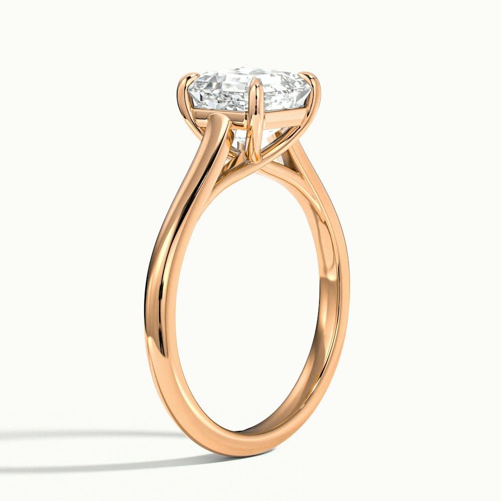 Asscher Cut Temple Engagement Ring