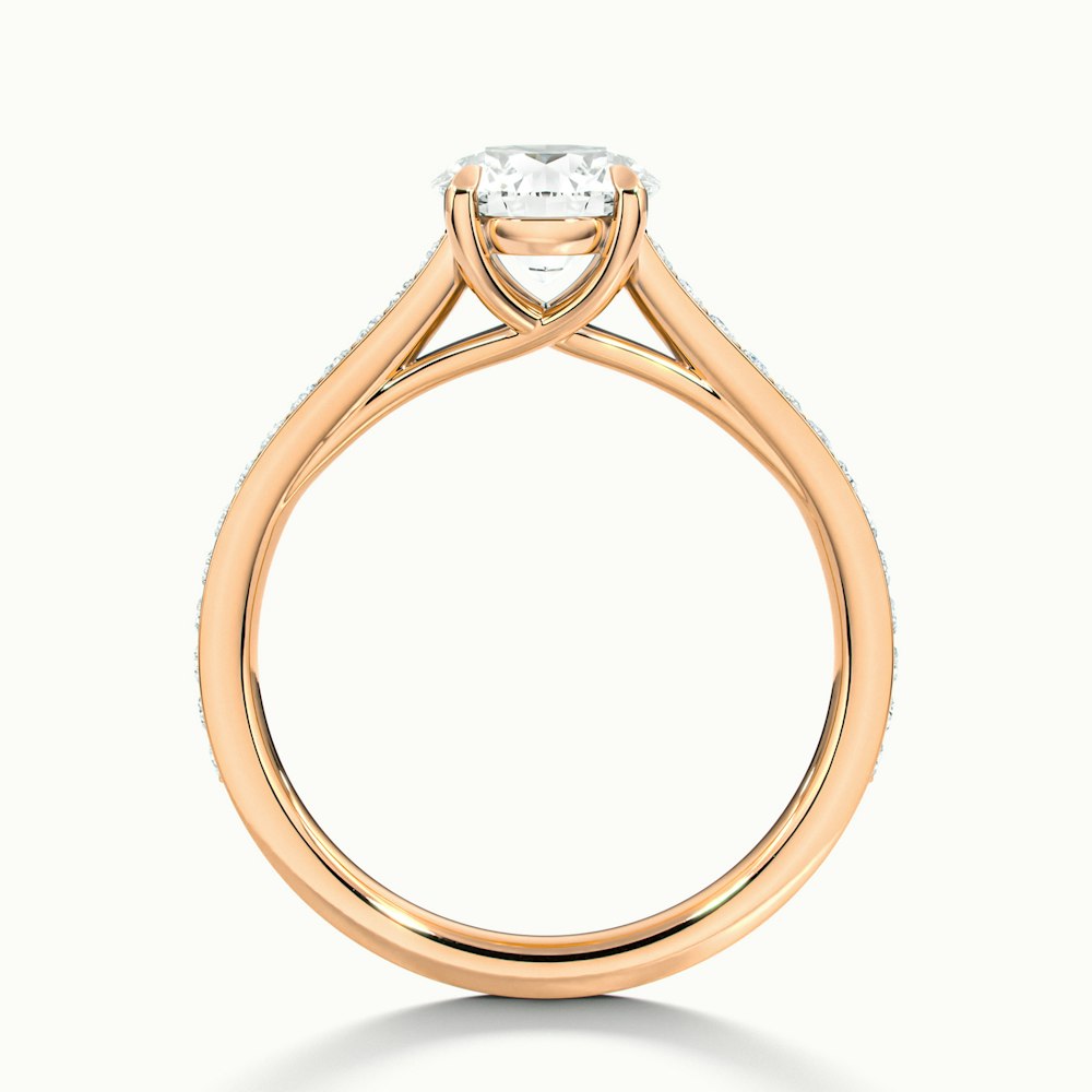 Round Temple Pavé Engagement Ring