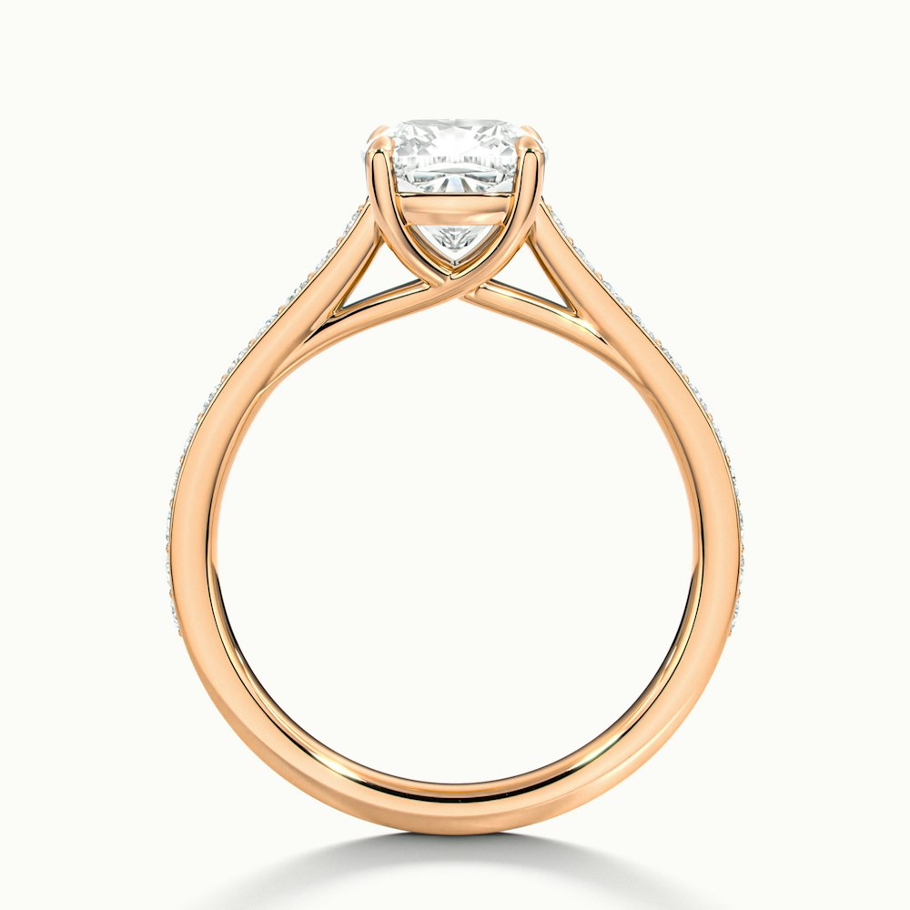 Cushion Temple Pavé Engagement Ring.