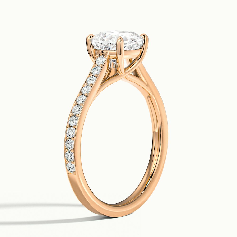 Cushion Temple Pavé Engagement Ring.