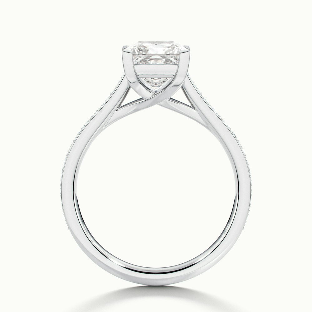 Princess Temple Pavé Engagement Ring.