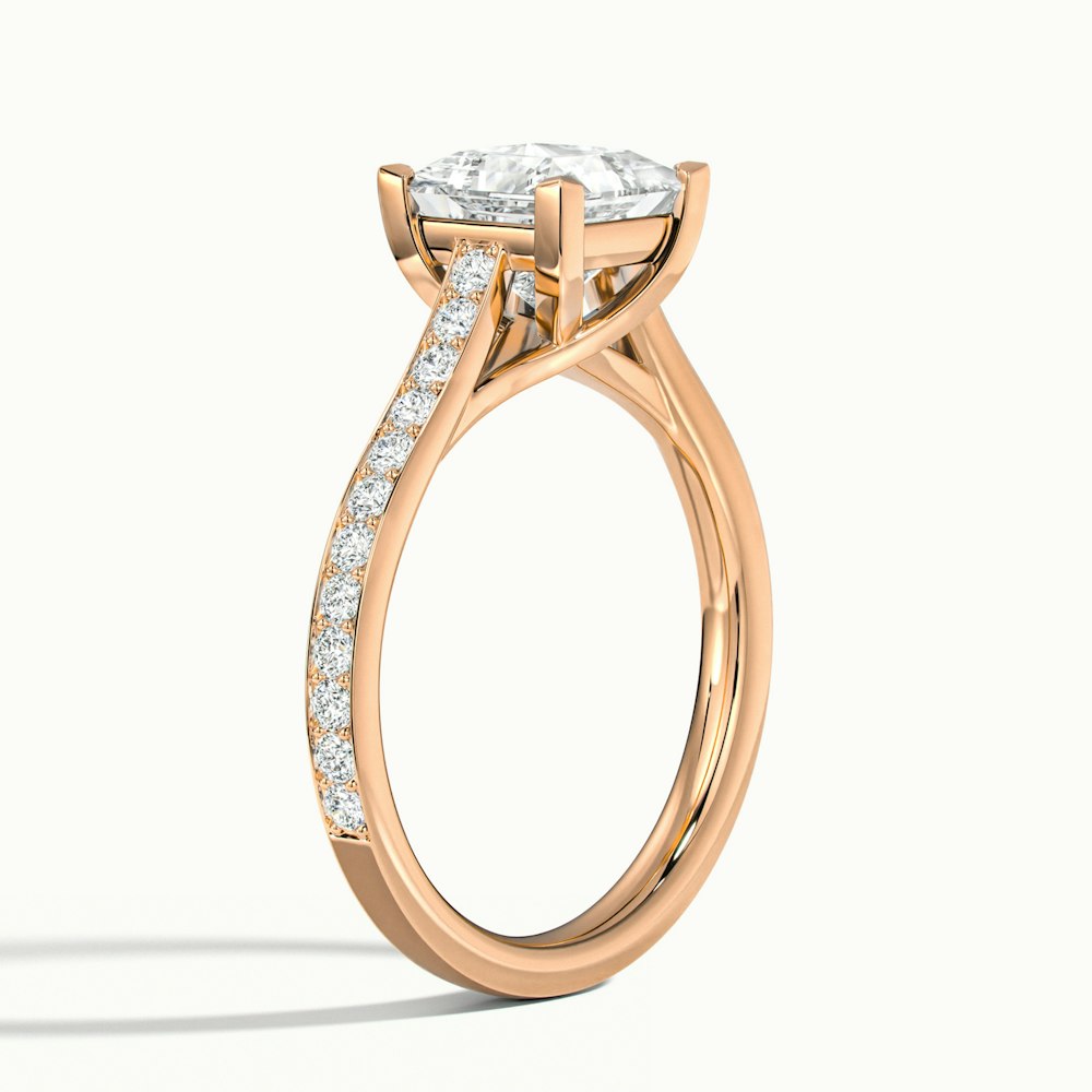 Princess Temple Pavé Engagement Ring.