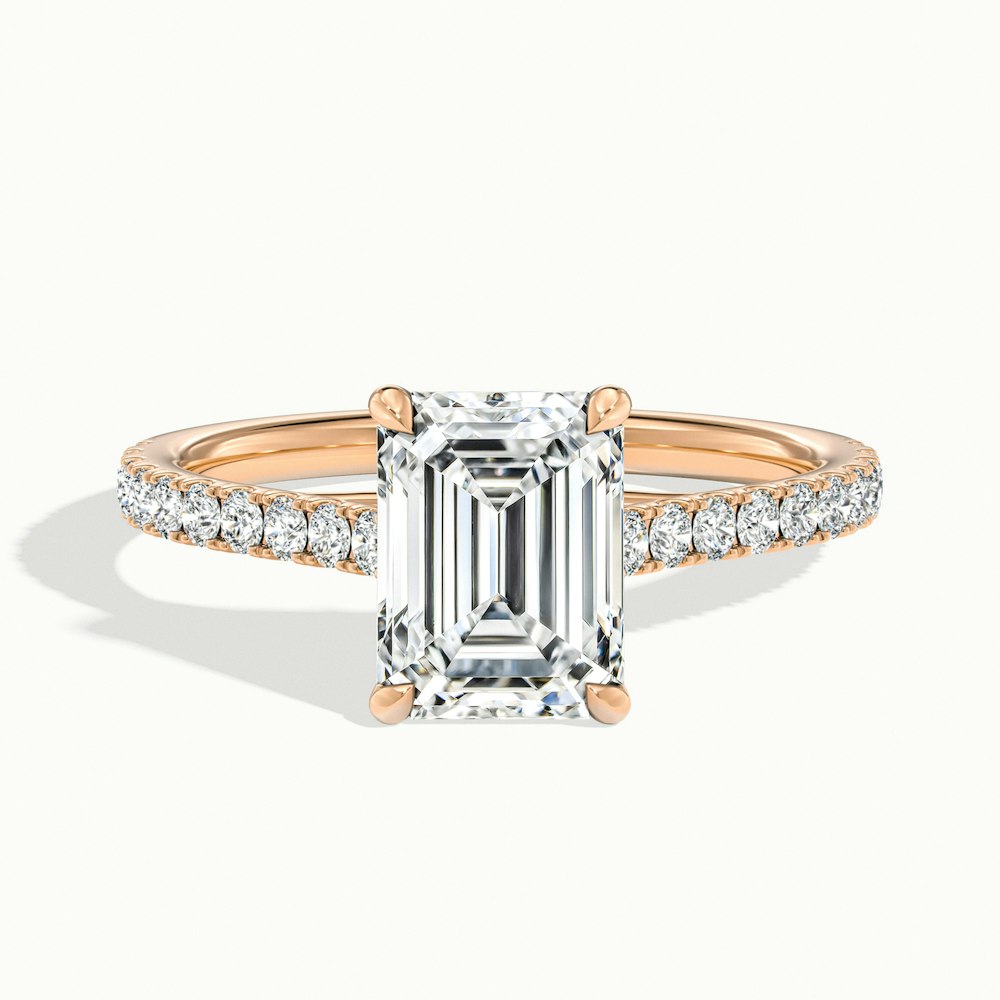Emerald Temple Scallop Engagement Ring.