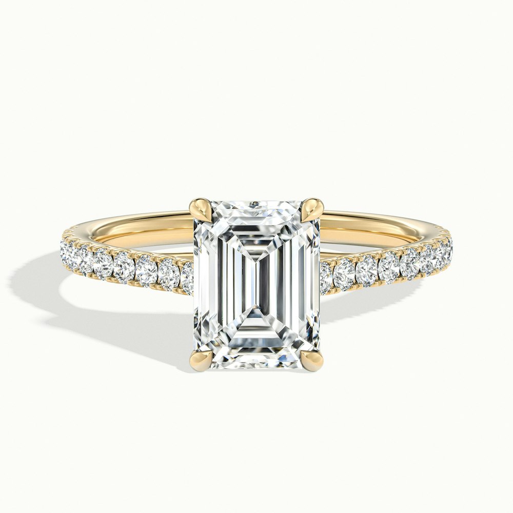 Emerald Temple Scallop Engagement Ring.