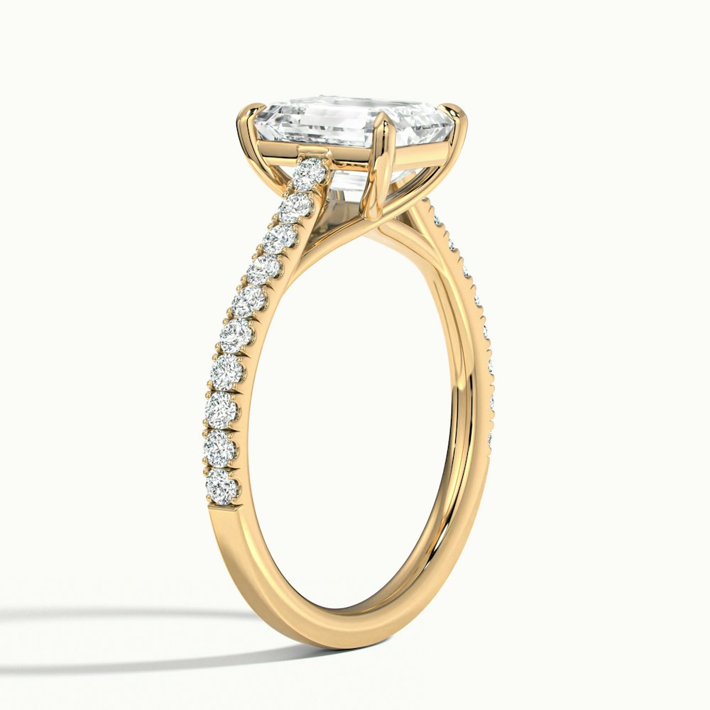 Emerald Temple Scallop Engagement Ring.