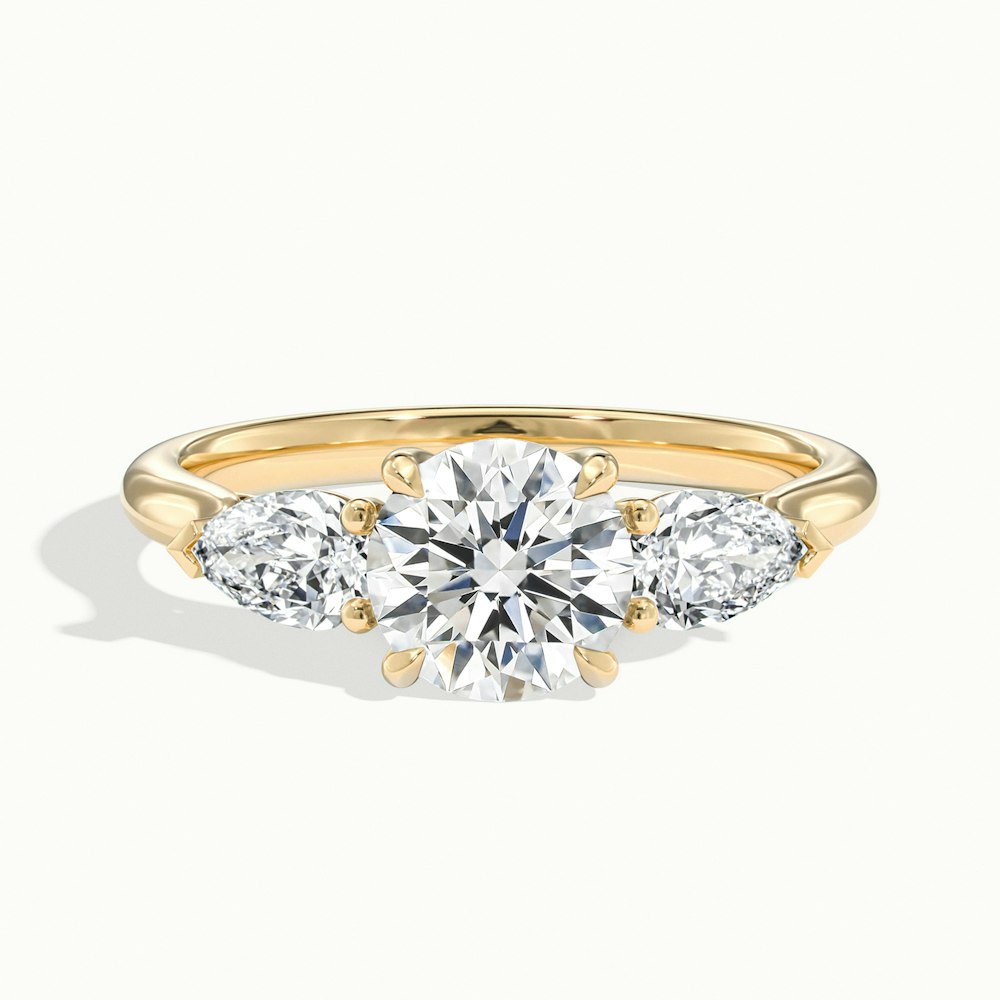 Round Lamear Engagement Ring.