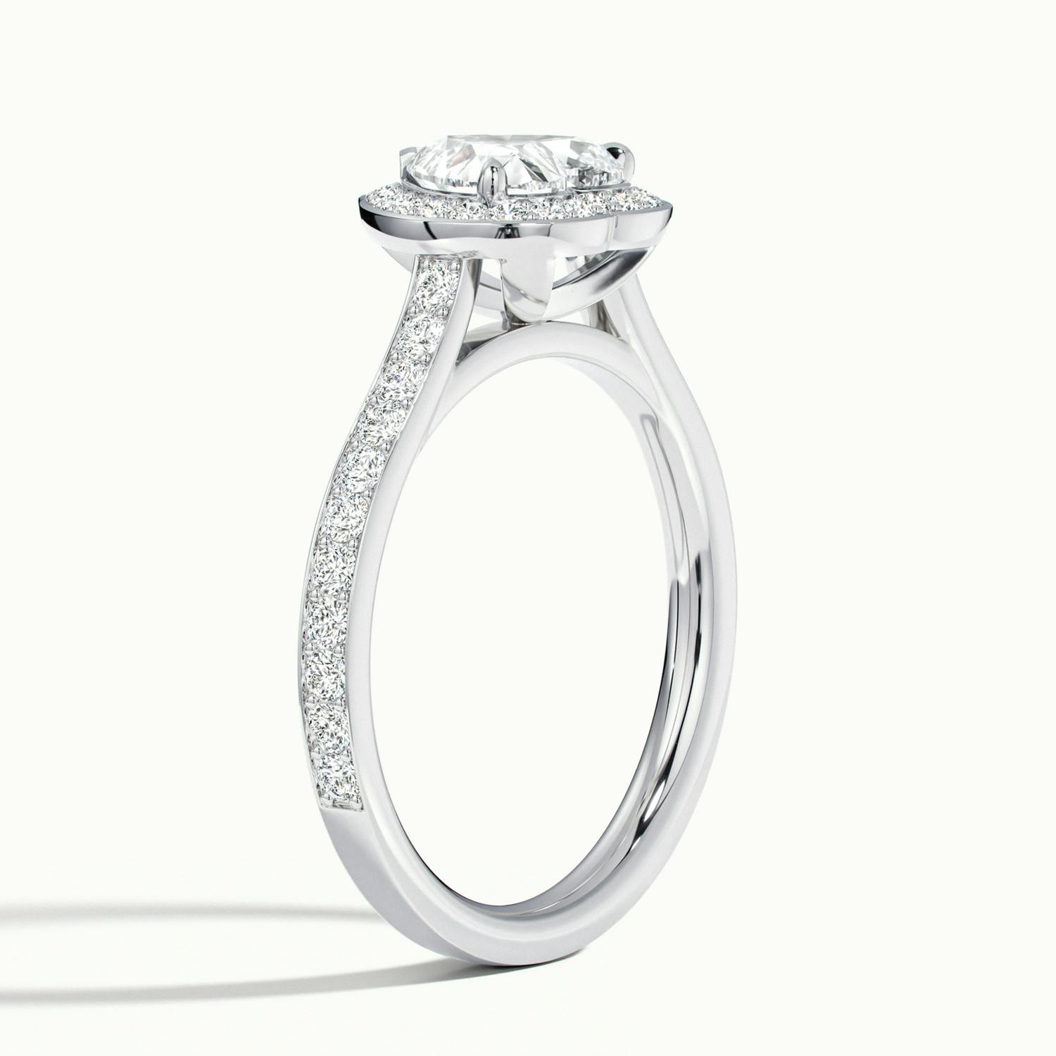 Heart Classic Faye Halo Engagement Ring.
