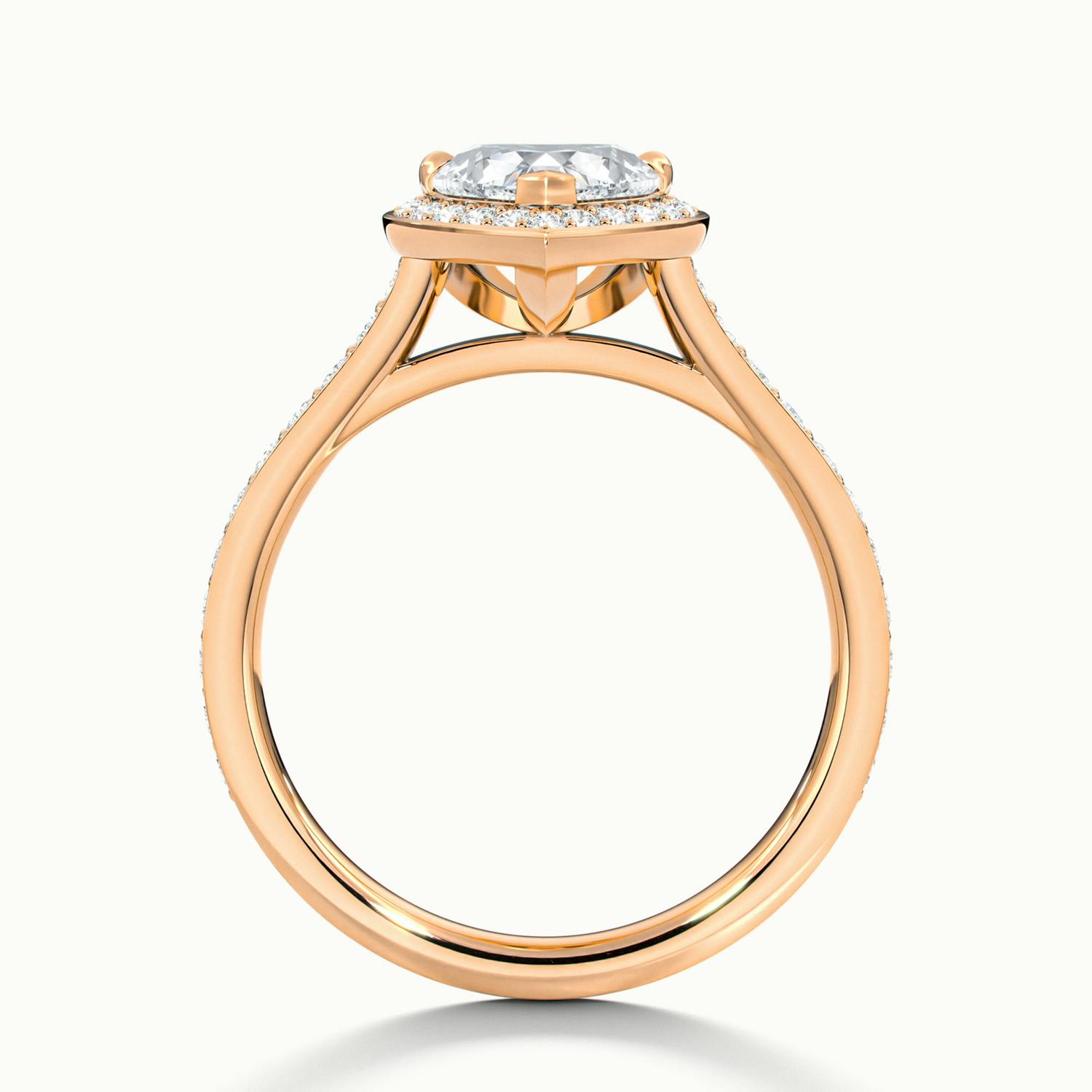 Heart Classic Faye Halo Engagement Ring.